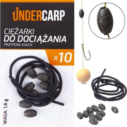 Ciężarki 1,6g do dociążenia przyponów Kwick Undercarp