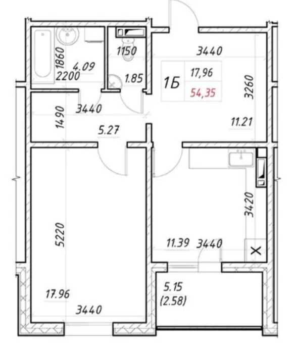 Продажа квартири 54м ,вул.Електротехнічна,Троєщина!