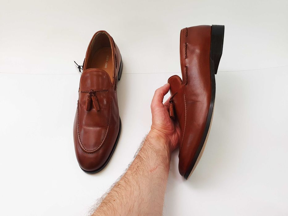Чоловічі туфлі лофери PIER ONE 48 31-31.5 см 13 UK коричневі