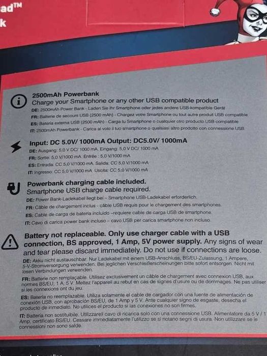 powerbank powersquad 2500 mah wielokolorowy