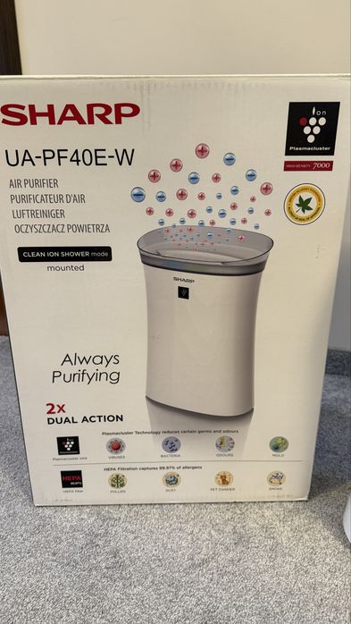 Oczyszczacz powietrz Sharp UA-PF40E-W z nowym filtrem