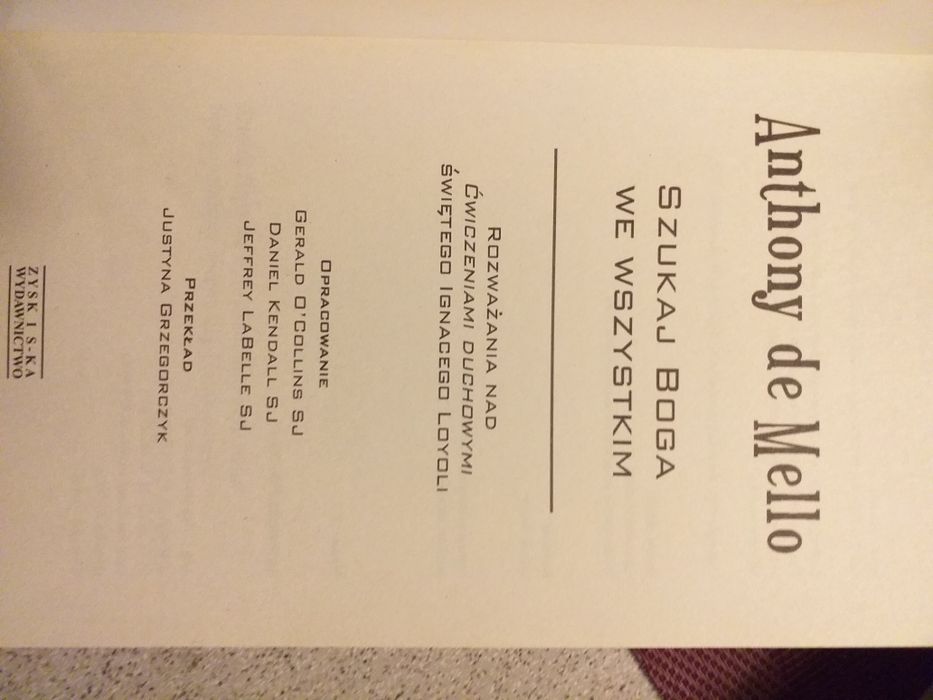 Anthony De Mello Szukaj Boga We Wszystkim