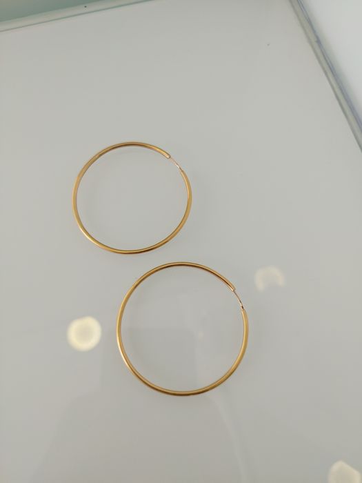 Argolas em ouro de 19, 2kt