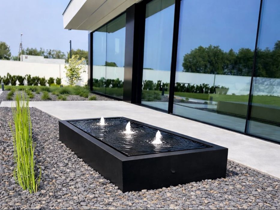 Stół wodny z LED – nowoczesna fontanna do ogrodu i na taras