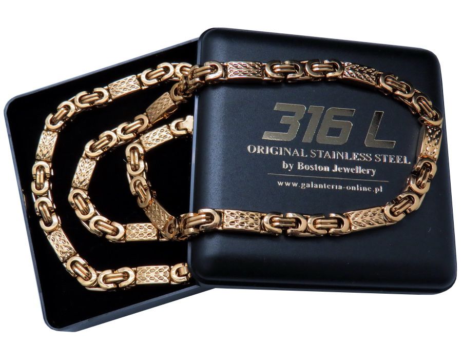 ZŁOTY ŁAŃCUSZEK na szyję + BRANSOLETKA Super SPLOT zetaw na prezent !