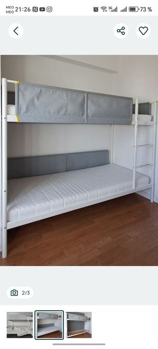 Cama beliche em ferro do IKEA
