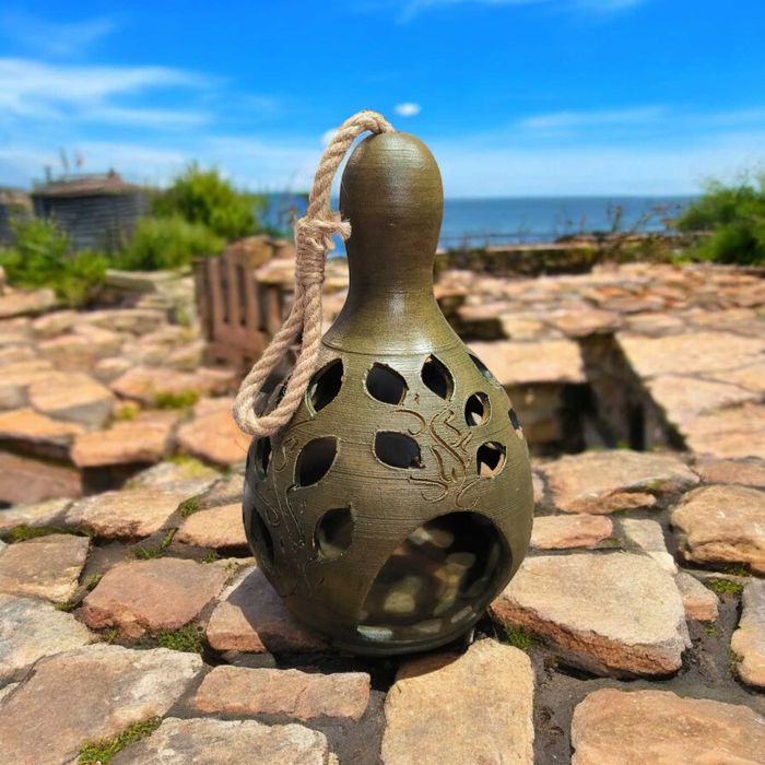 Lampion Ceramiczny 25 cm Ręcznie Robiony na Kole Garncarskim