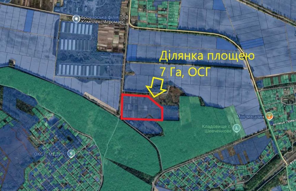 Продам участок 9 Га, бізнес, осг, нерухомість, с. Рудня