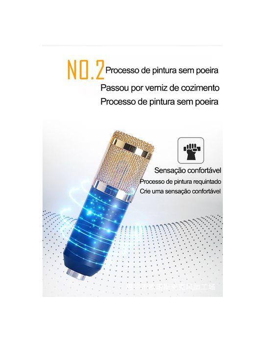 Microfone Condensador Profissional QA-T556