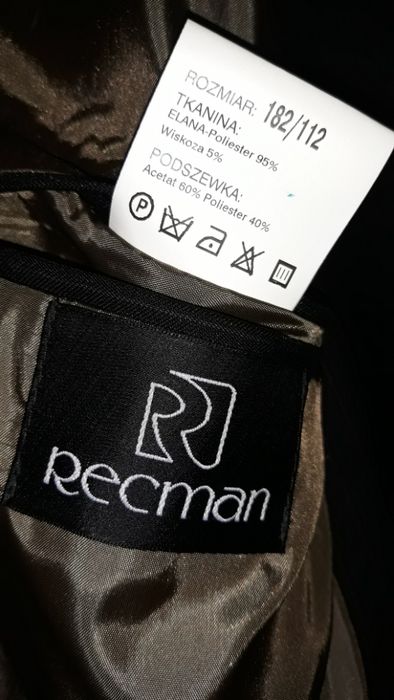 Elegancki męski garnitur y rozmiar 182/112