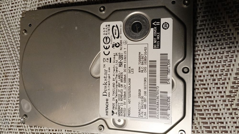 HDD, 160-250-500GB, SSD 240GB, 1 ТБ