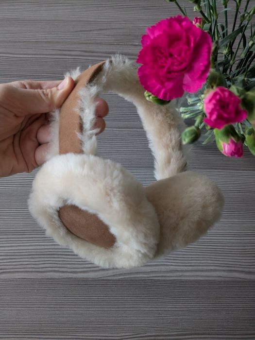 Ciepłe nauszniki nowe 100% skóra + wełna, norweska marka Snugg czapka