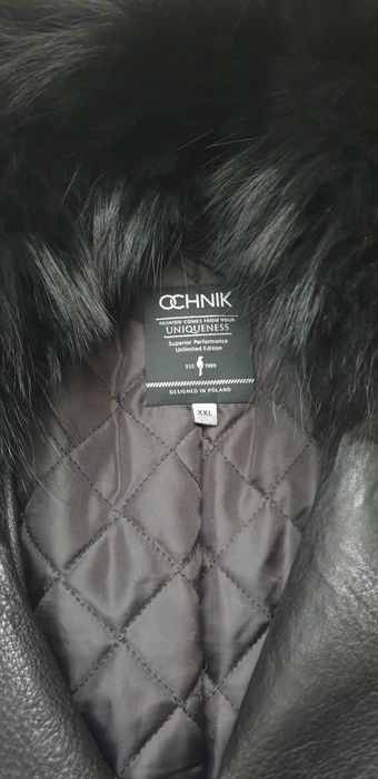 Kurtka skórzana Ochnik rozm L-XL nowa lis naturalny