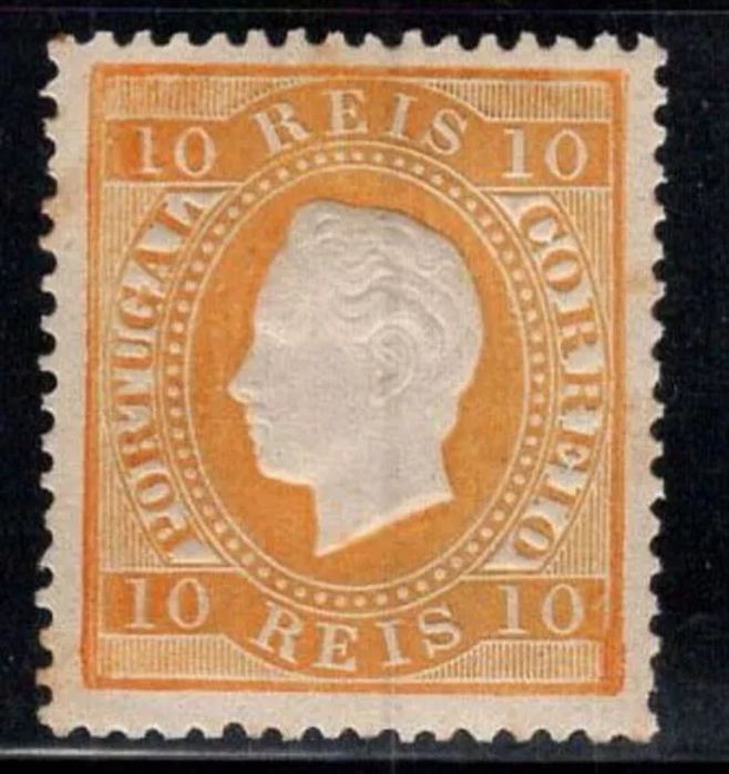 1870/1876 Selo Da Série D° Luís I Fita Direita MLH *