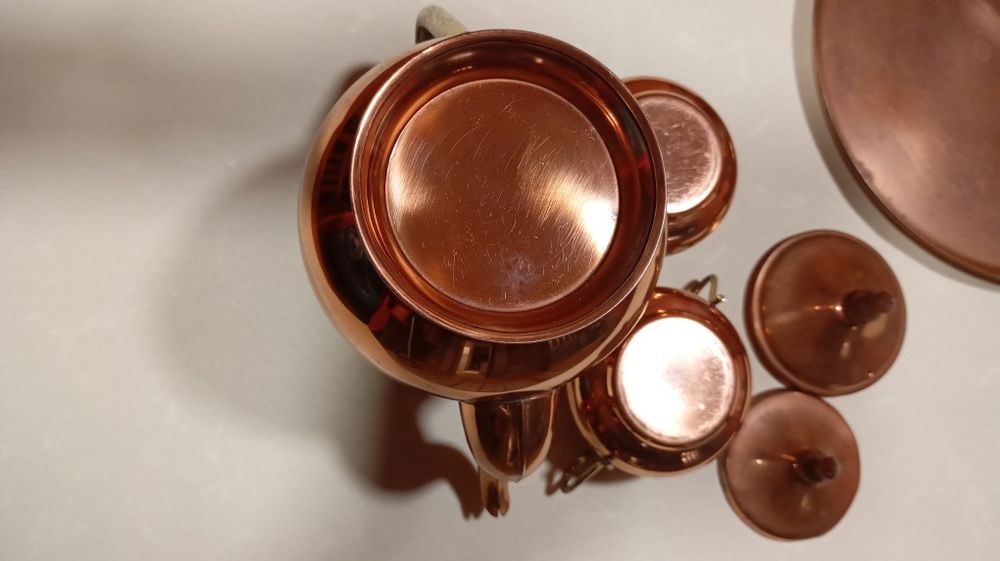 Conjunto. de chá em cobre