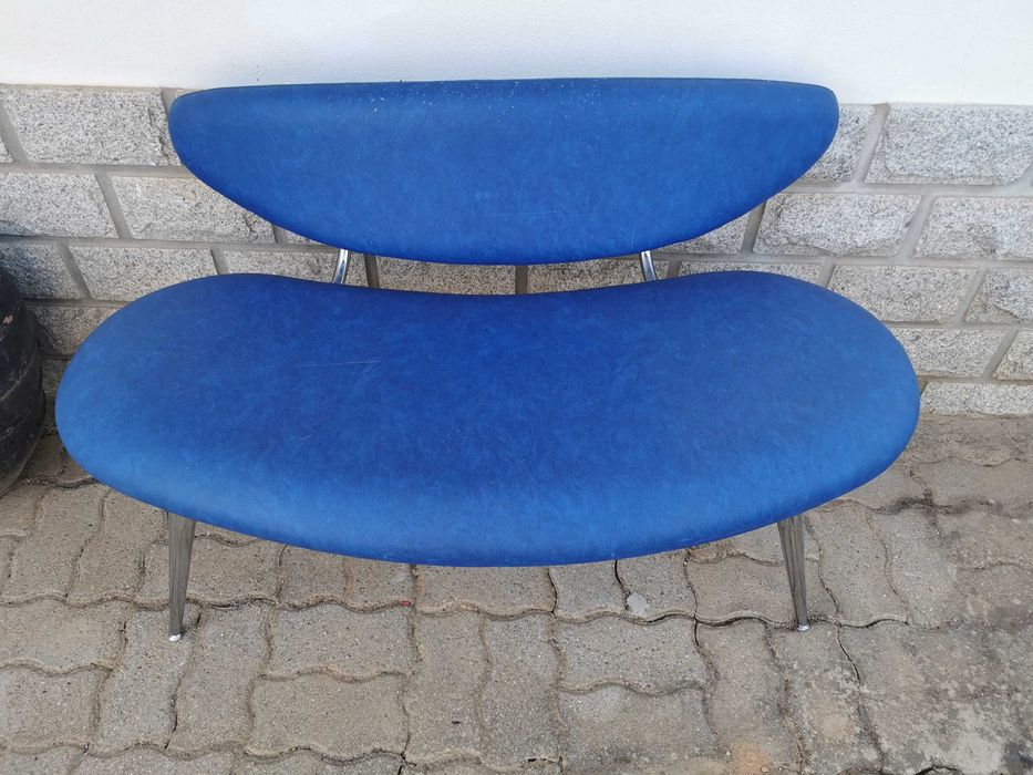 Elegante sofá pequeno (azul)