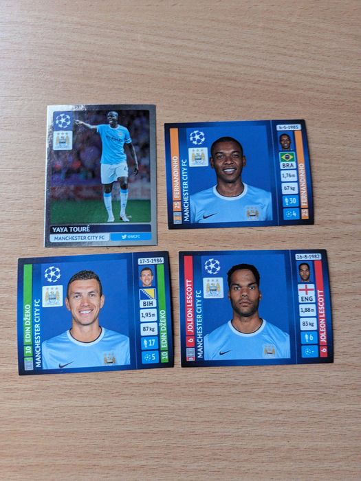 Колекційні картки Panini Manchester City ЛЧ 2014.
