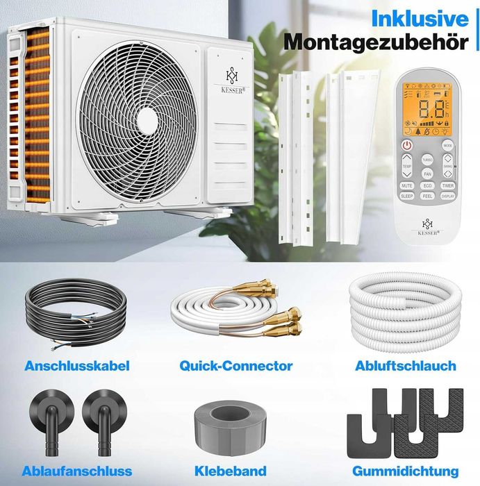 Klimatyzator Split Kesser 12000 BTU ogrzewanie,chłodzenie Wi-Fi