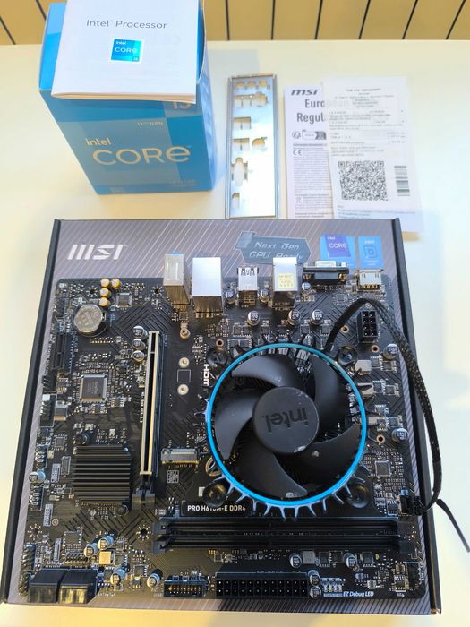 Процесор Intel Core i3-12100F з кулером + MSI Pro H610M E DDR4