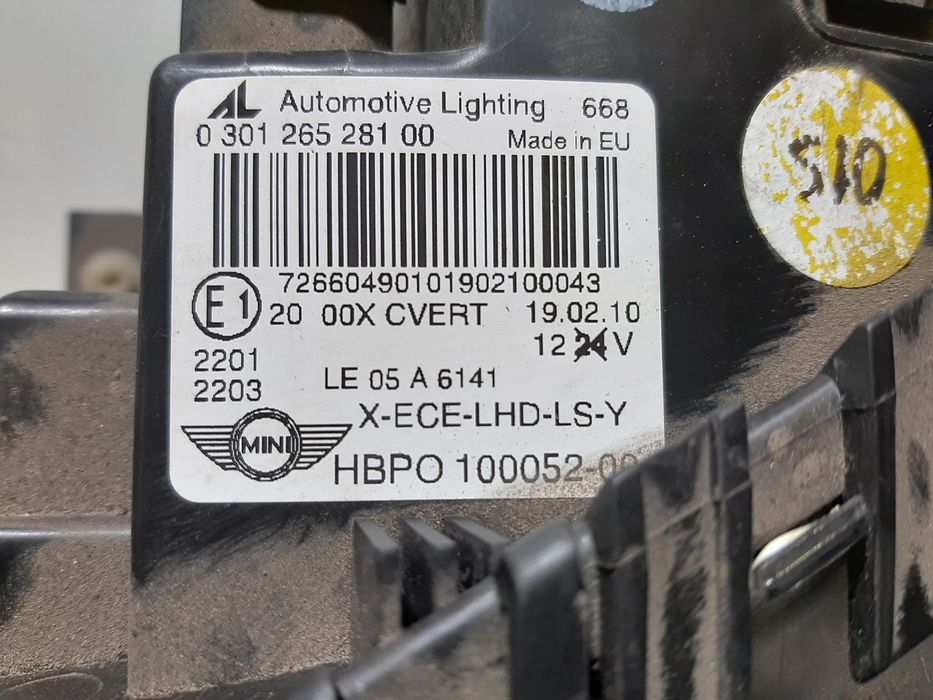 Ótica / farol esquerda MINI Mini Clubman (R55)