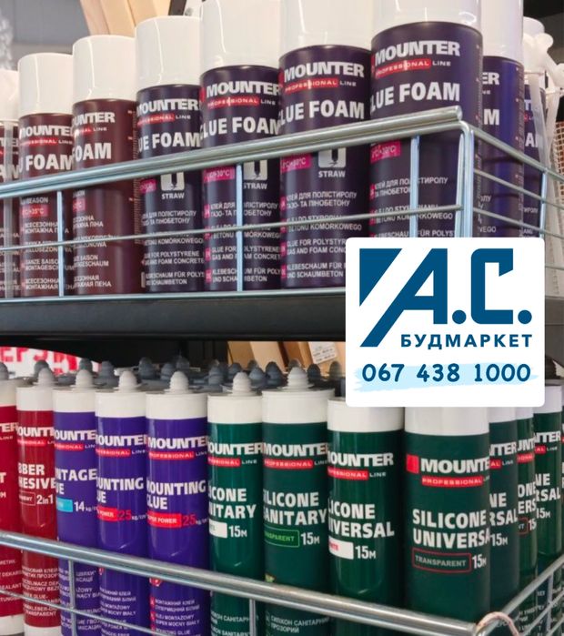 Герметики, рідкі цвяхи, силікони Mounter! Новинка! Краща ціна!