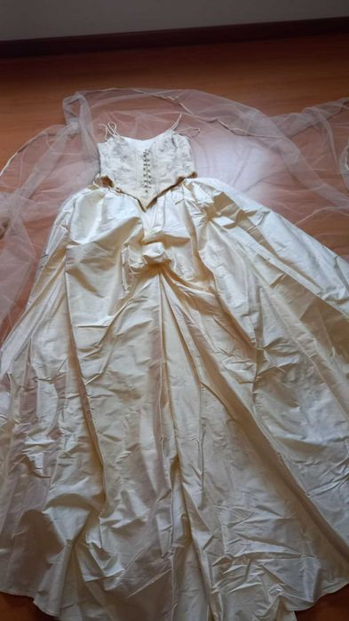 Vestido Noiva da Pronuptia - Todo em seda selvagem