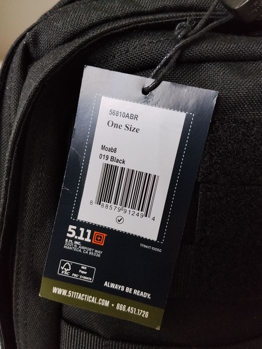 Plecak 5.11 Tactical Rush Moab 8 Black. Nowy.