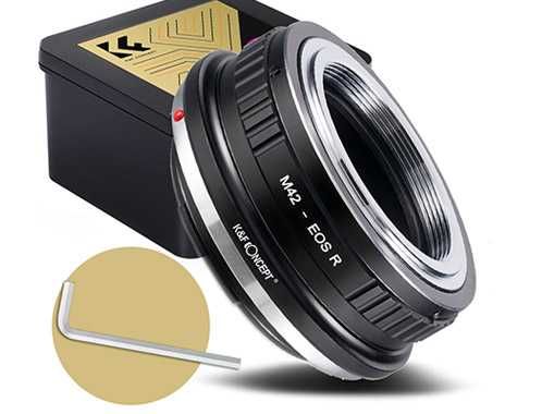 Adapter m42 na EOS R Canon R EF-R RF K&F Concept wersja 2024 z kluczem