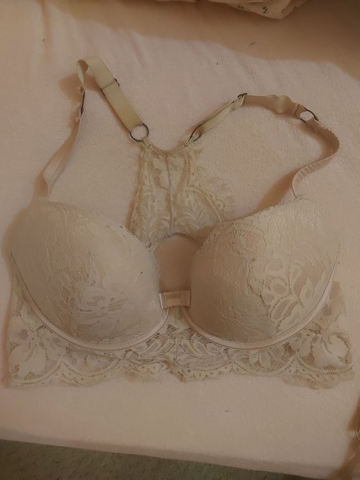 Бельё бюстгальтер белый, серый люрекс