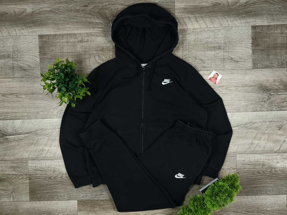 [M] NIKE спортивний костюм оригінальний худі + штани чоловічий чорний