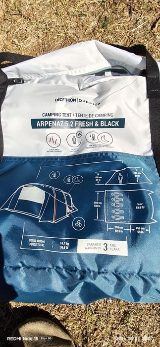 Namiot 5.2 Arpenaz fresh & black