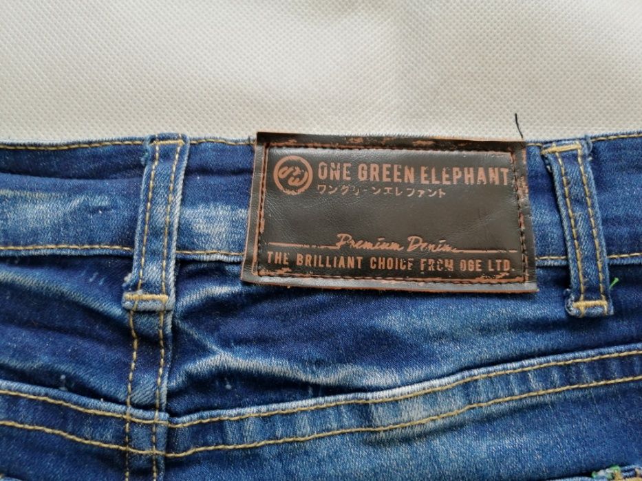 ONE GREEN ELEPHANT - Damskie Spodenki, Szorty Jeansowe, Jeansy XS