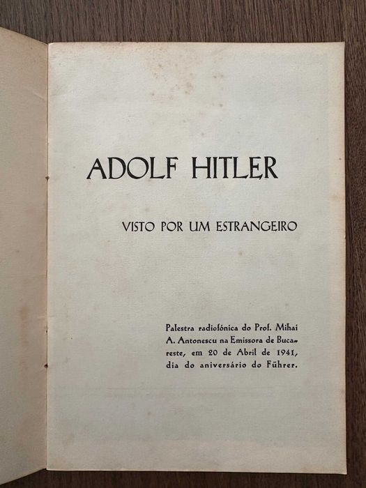 livro raro de  Mihai Antonescu sobre Adolf Hitler Reich