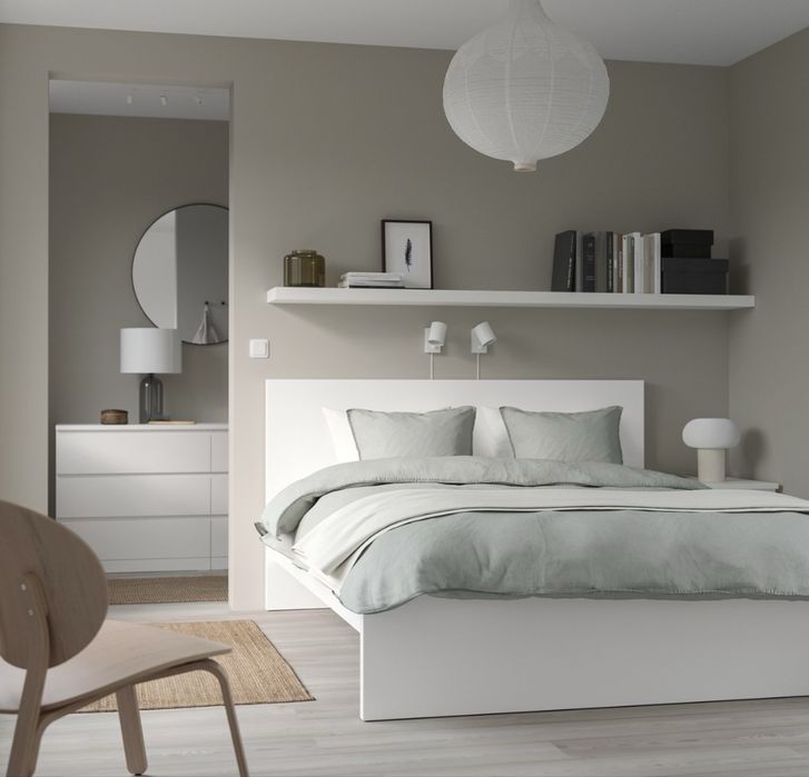 Łóżko IKEA MALM 160x200 + stelaż + materac