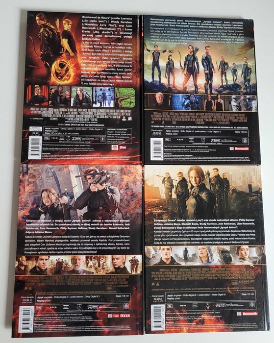 Igrzyska Śmierci 1-4 DVD Komplet The Hunger Games Kolekcja Lektor PL