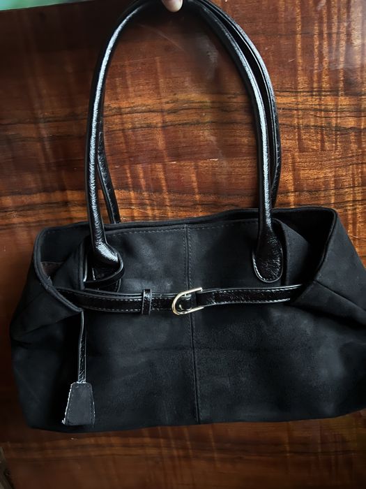 Елегантна сумка із штучної замші на плече на магніті