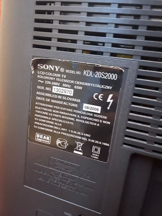 TV Sony KDL-20S2000