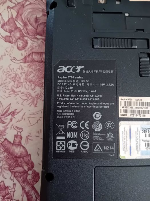 Acer Aspire 5720 (para peças)