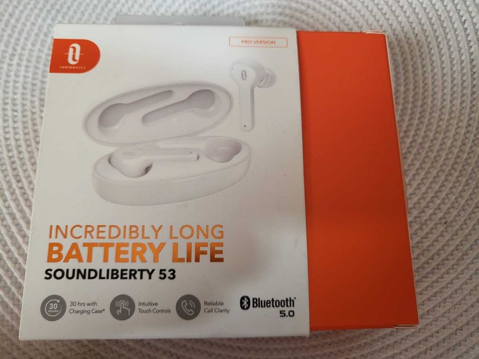 Słuchawki bezprzewodowe Taotronics SoundLiberty 53. Białe. dostawa GRATIS!