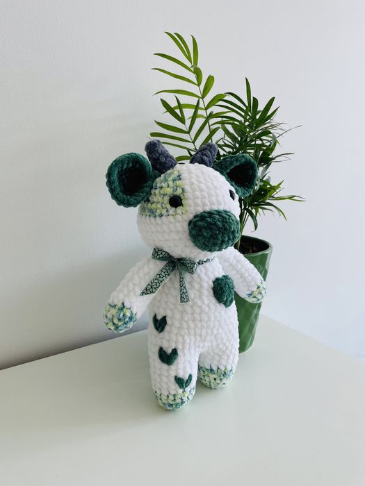 Maskotka/pluszak krówka na szydełku-Handmade