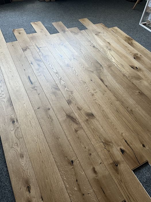 Podłoga Drewniana Dąb Rustic, 13x140x2000mm, 4faza, Olej UV Rzeszów