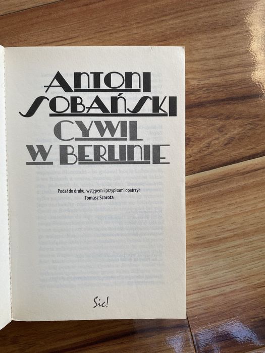 Cywil w Berlinie. Sobański Antoni