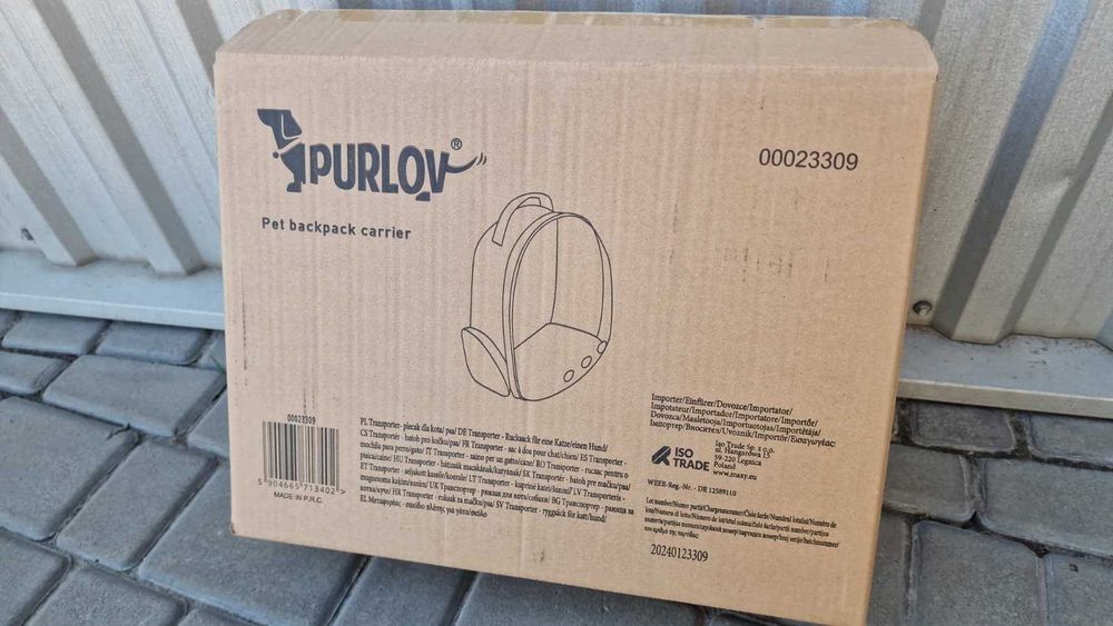 Рюкзак для Транспортування Тварин Purlov Котів та собак(маленьких)
