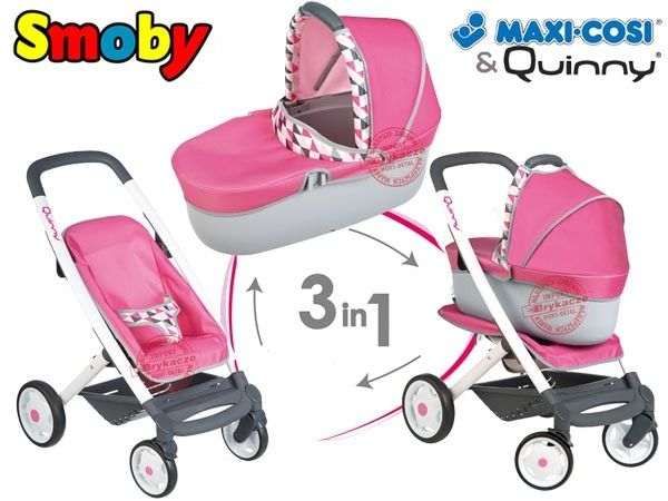 Коляска для ляльки  3в1 Maxi Cosi Quinny Smoby 253197 253198