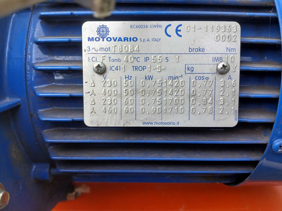Motoreduktor motovario italy 0,75
