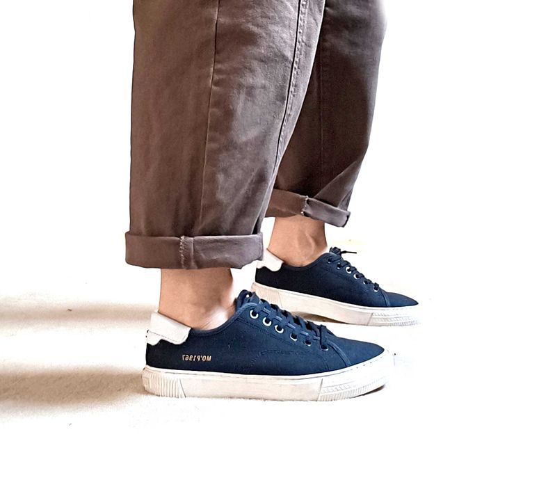 Marc O'Polo 37 granatowe trampki sneakersy bawełna organiczna