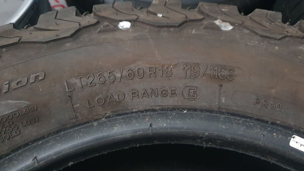 265/60R18 BF Goodrich  AT
