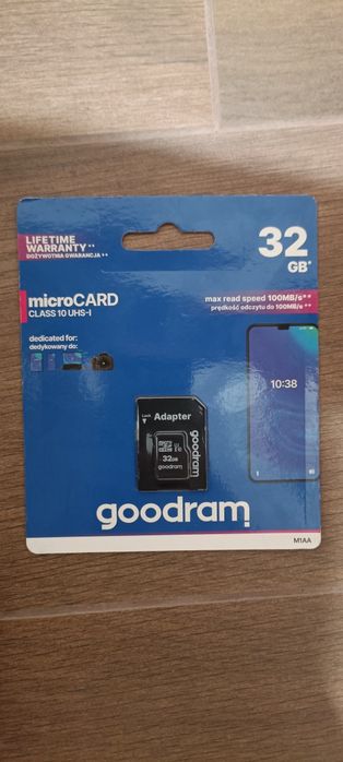 Картка пам'яті Goodram 32 GB micro SDHC Class 10 з адаптером 

Карта