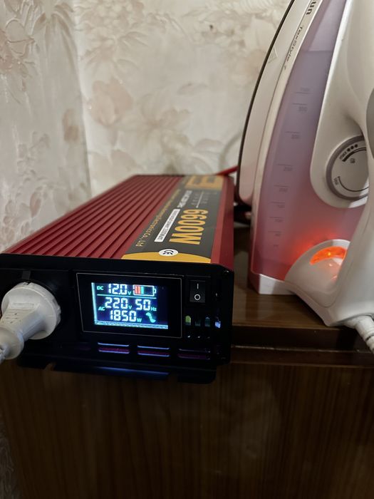 Комплект резервного питания 12V: АКБ 100Ah + инвертор 220V + зарядка