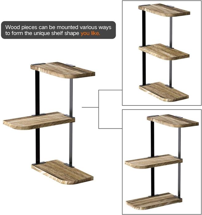 Nowa półka ścienna loft / regał narożny / półki / rustykalna !1747!
